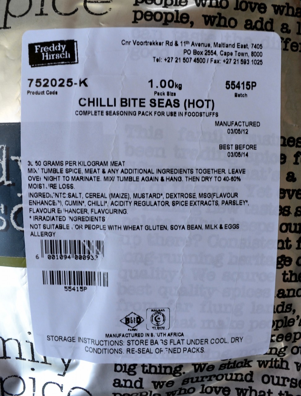 Chilli Bite Biltong Spice (HOT) 1kg
